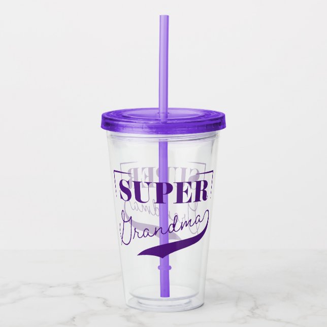 Super Grandma Acryltrinkbecher (Vorderseite)