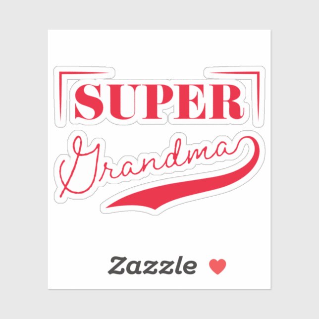 Super Grandma Aufkleber (Blatt)
