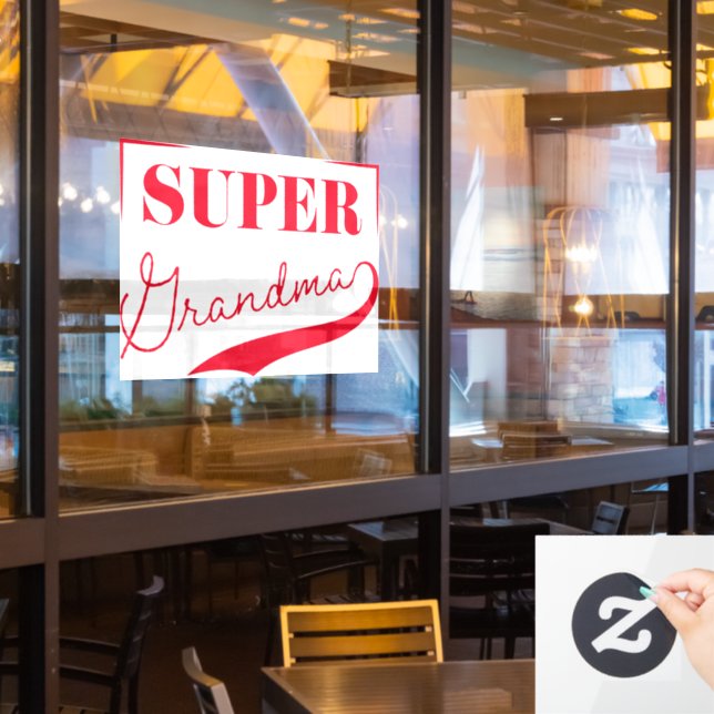 Super Grandma Fensteraufkleber (Restaurantfenster)