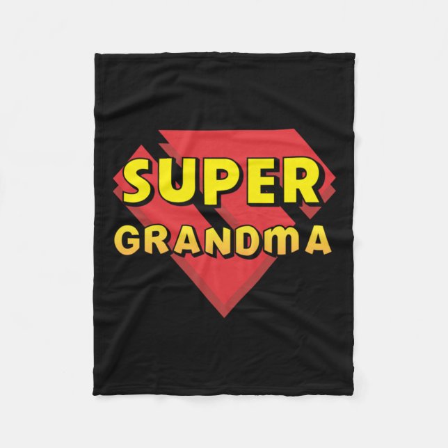Super Grandma Fleecedecke (Vorderseite)