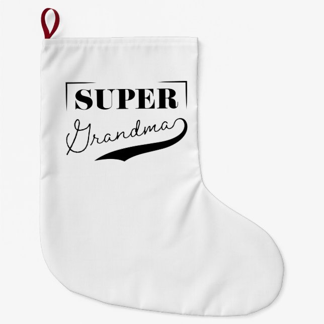 Super Grandma Großer Weihnachtsstrumpf (Vorderseite)