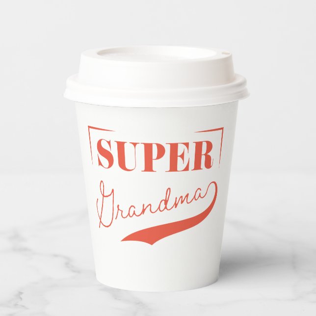 Super Grandma Pappbecher (Vorderseite)