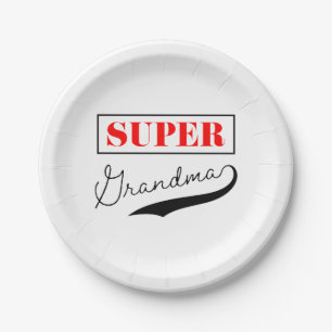 Super Grandma Pappteller