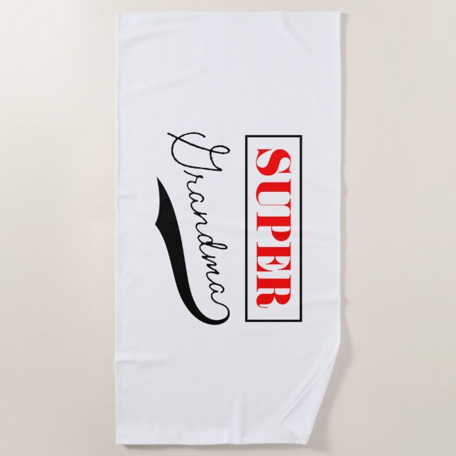 Super Grandma Strandtuch (Vorderseite)