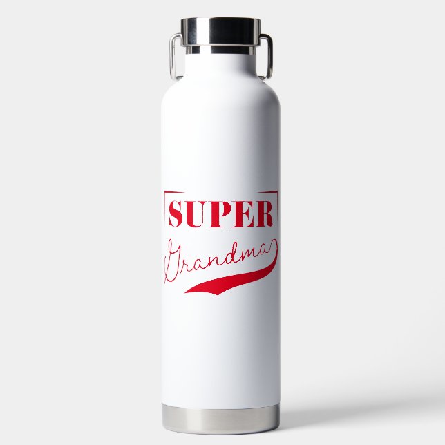 Super Grandma Trinkflasche (Vorderseite)