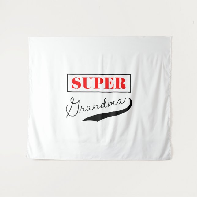 Super Grandma Wandteppich (Vorderseite (Horizontal))