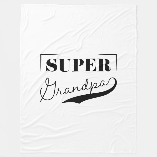 Super Grandpa Fleecedecke (Vorderseite)