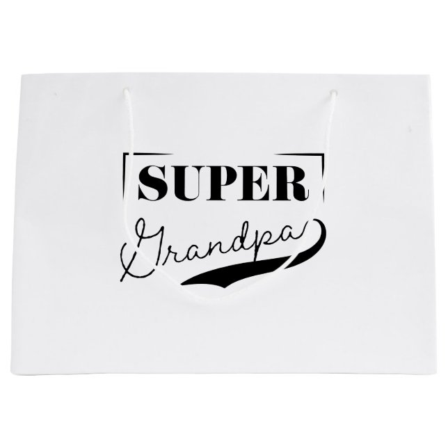 Super Grandpa Große Geschenktüte (Vorderseite)