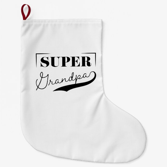 Super Grandpa Großer Weihnachtsstrumpf (Vorderseite)