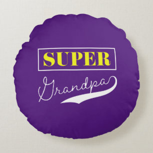 Super Grandpa Rundes Kissen