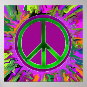 SUPER Groovy Peace Sign Poster