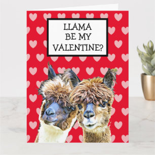 Super große Lama Sei mein Valentin? ICh liebe dich Karte