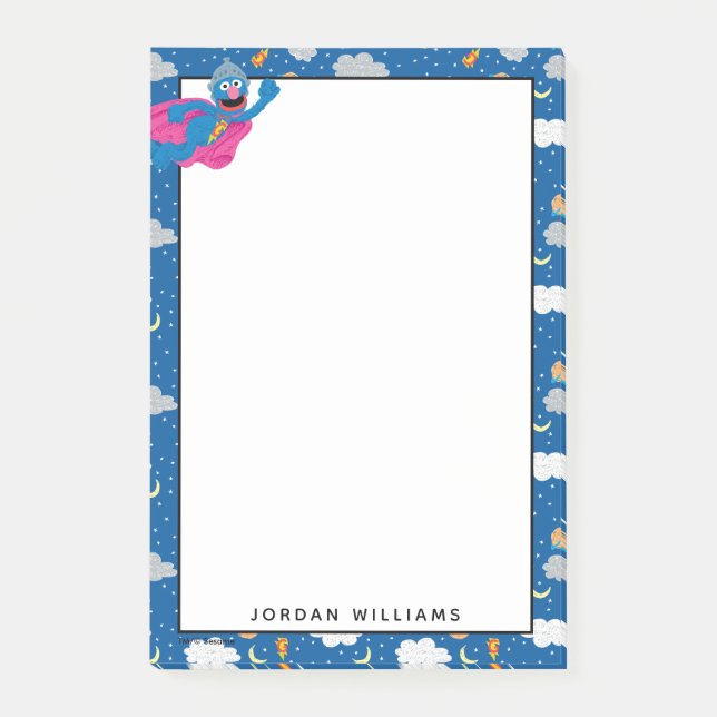 Super Grover 2.0 Night Sky Muster Post-it Klebezettel (Vorderseite)