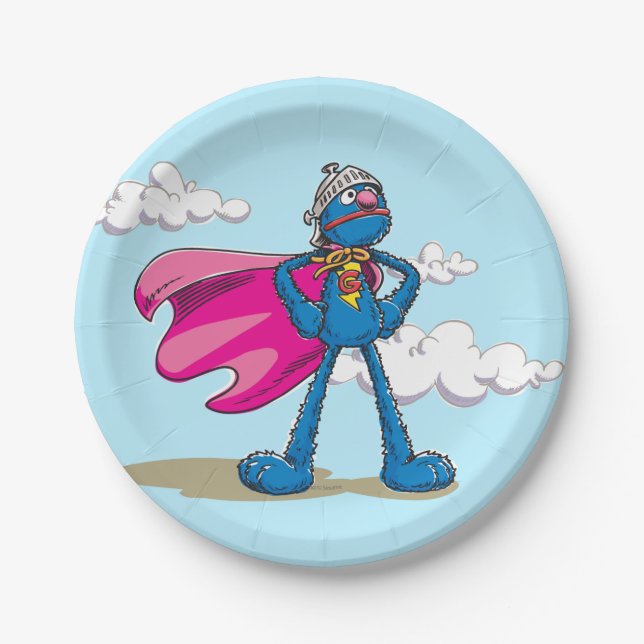 Super Grover 2 Pappteller (Vorderseite)
