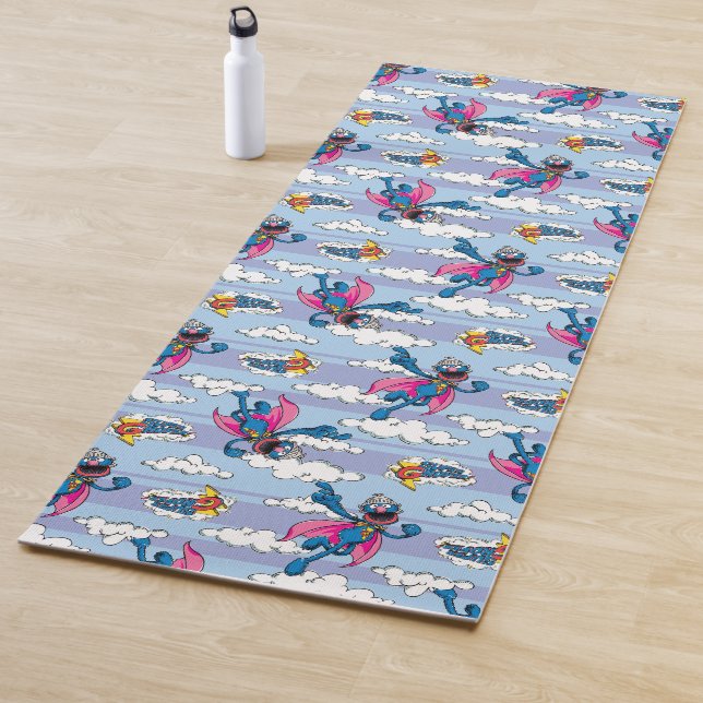 Super Grover Comic Streifen blaues Muster Yogamatte (Beispiel)
