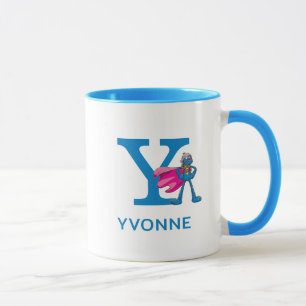 Super Grover Ihren Namen und Monogramm Y hinzufüge Tasse