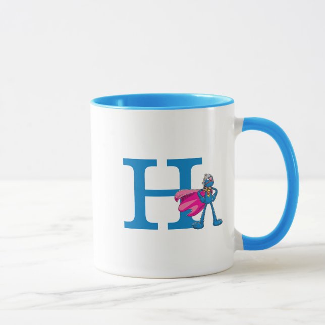 Super Grover Monogram H Tasse (Rechts)