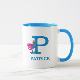 Super Grover Name und Monogramm hinzufügen P Tasse