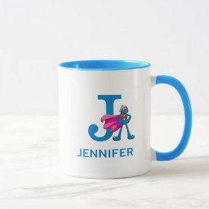 Super Grover Name und Monogramm J Tasse