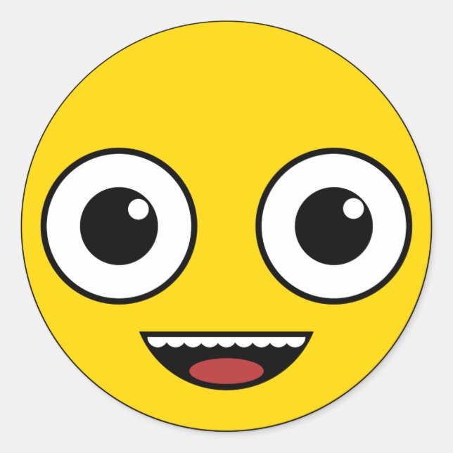 Super Happy Face Runder Aufkleber (Vorderseite)