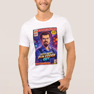 Super Happy Fun Coder Guy Cover Art Nr. Eins Tri-Blend Shirt