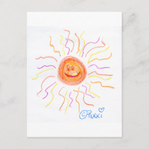 Super Happy Sun Postkarte