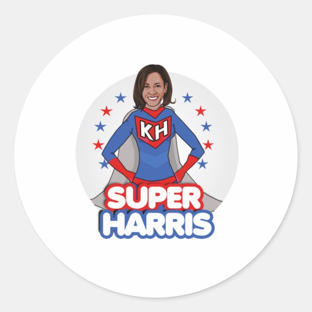 SUPER HARRIS RUNDER AUFKLEBER (Vorderseite)
