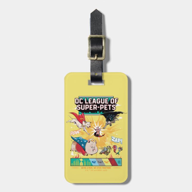 Super-Haustiere: Wir sind ein Pack, wir halten zus Gepäckanhänger (Vorderseite vertikal)