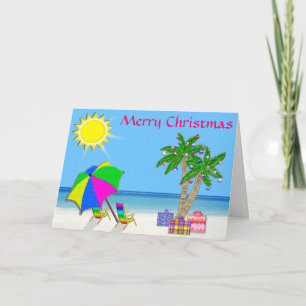 Super heitre und hübsche Strand-Weihnachtskarten Feiertagskarte