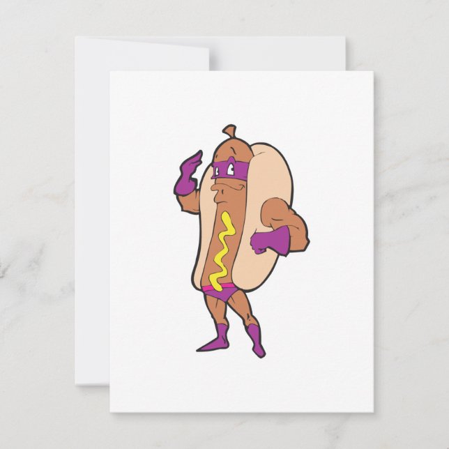 Super-Held-Hot-Dog-Charakter (Vorderseite)