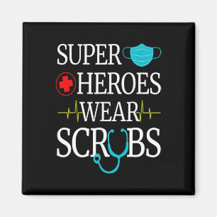 Super Helden tragen Scrubs und nähren Niedliche me Magnet
