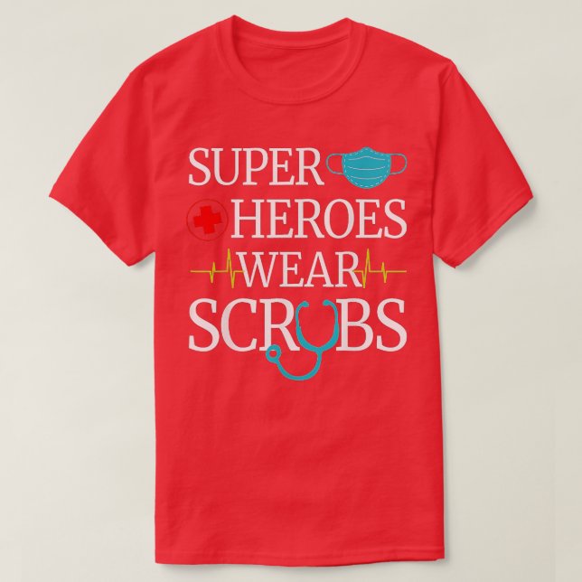Super Helden tragen Scrubs und nähren Niedliche me T-Shirt (Design vorne)