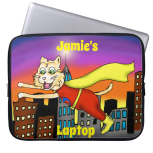 Super Hero Cat Laptop Sleeve