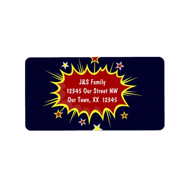 Super Hero Christmas Adressaufkleber (Vorne)