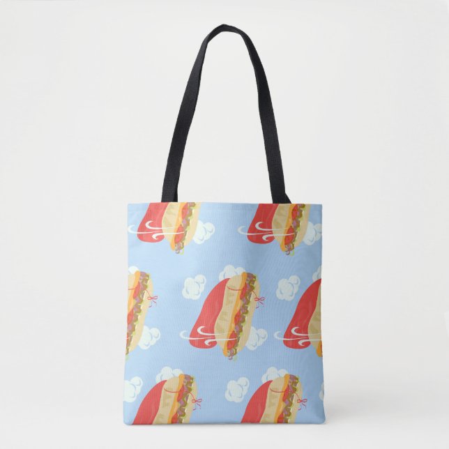Super Hero Flying Caped Sandwich Fun Tasche (Vorderseite)