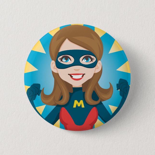 Super Hero Mama Button (Vorderseite)