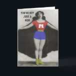 Super Hero Mom Vintage Foto Art Birthday Card Karte<br><div class="desc">The perfekt birthday card for the busy Mom who does it all. Vintage Foto von circa 1890. Artistic enhancement,  concept and design by Victoria Lynn Hall.</div>