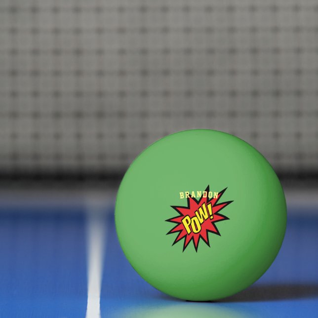 Super Hero Pow Personalisiert Tischtennisball (Netto)