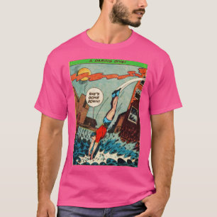 Super Hero Rescue Action Old Comic Ästhetik T-Shirt
