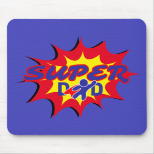 Super Hero Vater Comic Buch Vatertag Mousepad