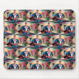 Super Hero Vater in der Vorstadt Mousepad