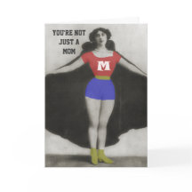 Super Héros Photo Art Vintage Carte Fête des Mères