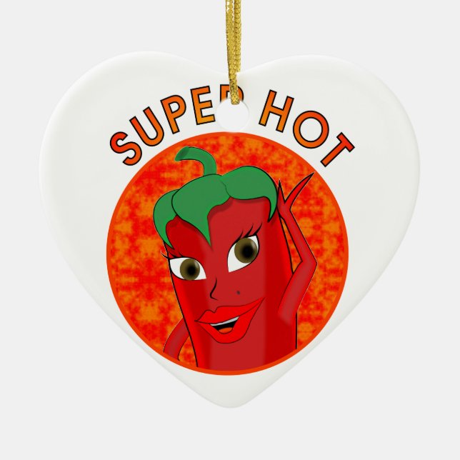 Super Hot Pepper Diva Keramikornament (Vorne)