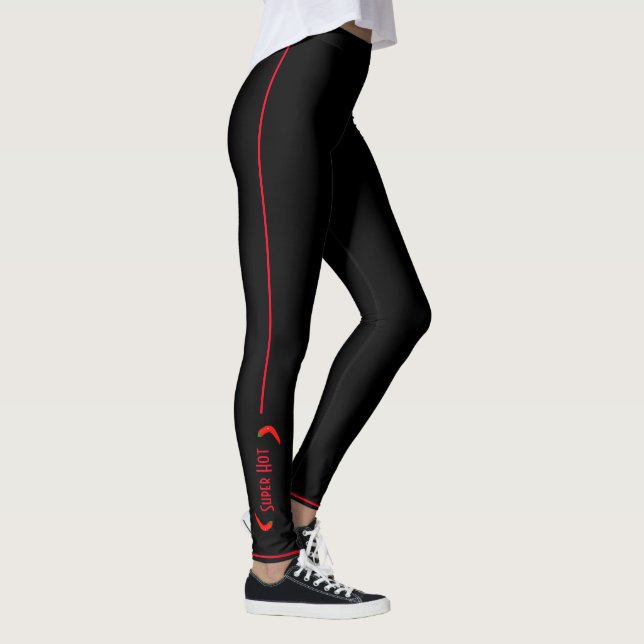 Super Hot Red Green Peppers Leggings (Droite)
