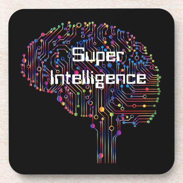 Super-Intelligenz-Technologie Getränkeuntersetzer (Vorderseite)
