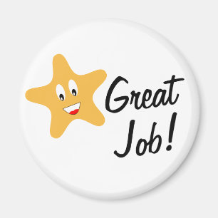 Super Job Gold Star Magnet