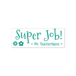 "Super Job!" Teacher Feedback Rubber Briefmarke Permastempel