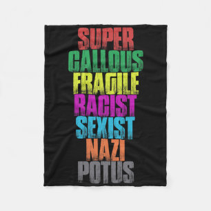 Super Kaltschnäuzig Fragiles Potus-Shirt Anti-Trum Fleecedecke