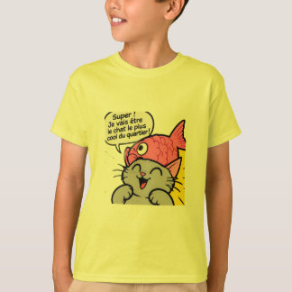 Super Katze & Fisch Lustiges Kinder T-Shirt