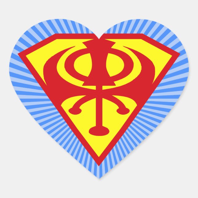 Super Khanda Heart Sticker (Vorderseite)